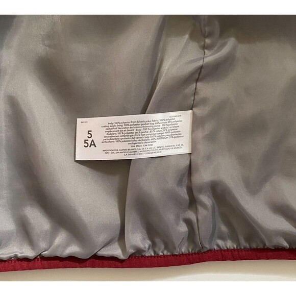 Carter’s Vest Kid's‎ 5/5A Red Gray Sherpa Full Zip Fleece - Picture 4 of 9